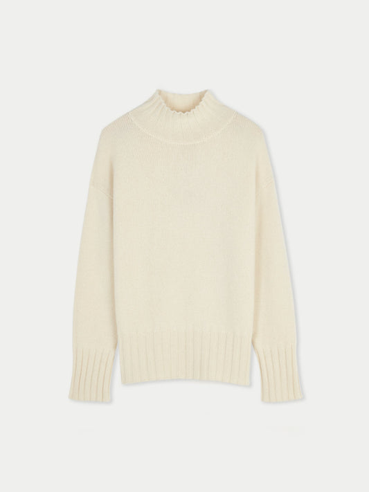 Col roulé décontracté en cachemire - GOBI A/H 2023 Blanc - Gobi Cashmere