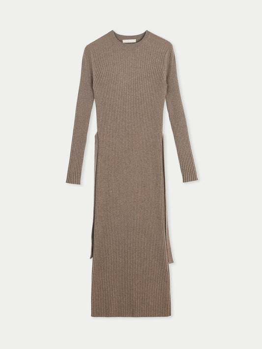 GOBI Robe en cachemire avec ceinture - A/H 2023 Taupe - Gobi Cashmere
