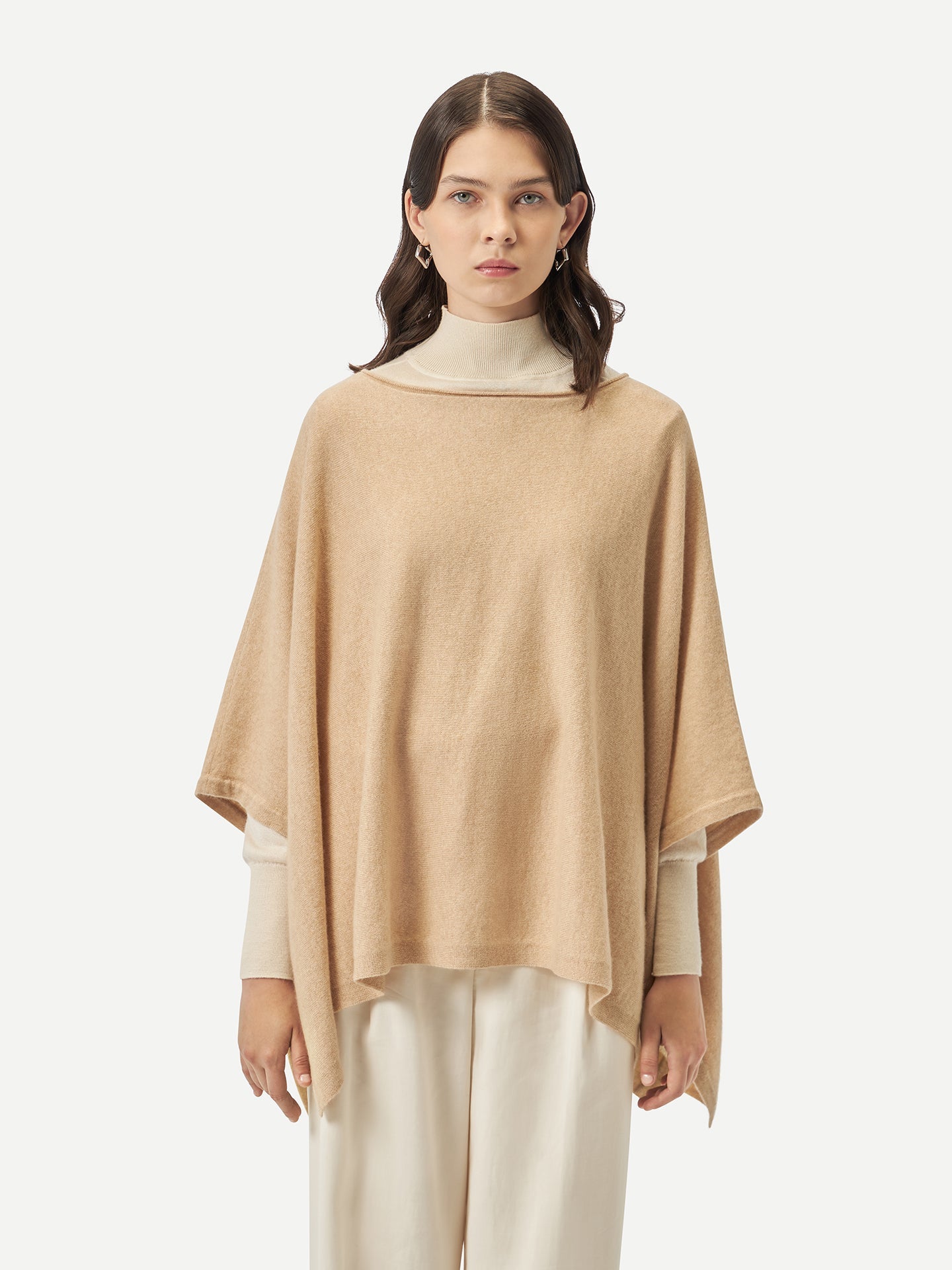 Poncho en cachemire de GOBI - A/H 2023 Taupe - Gobi Cashmere