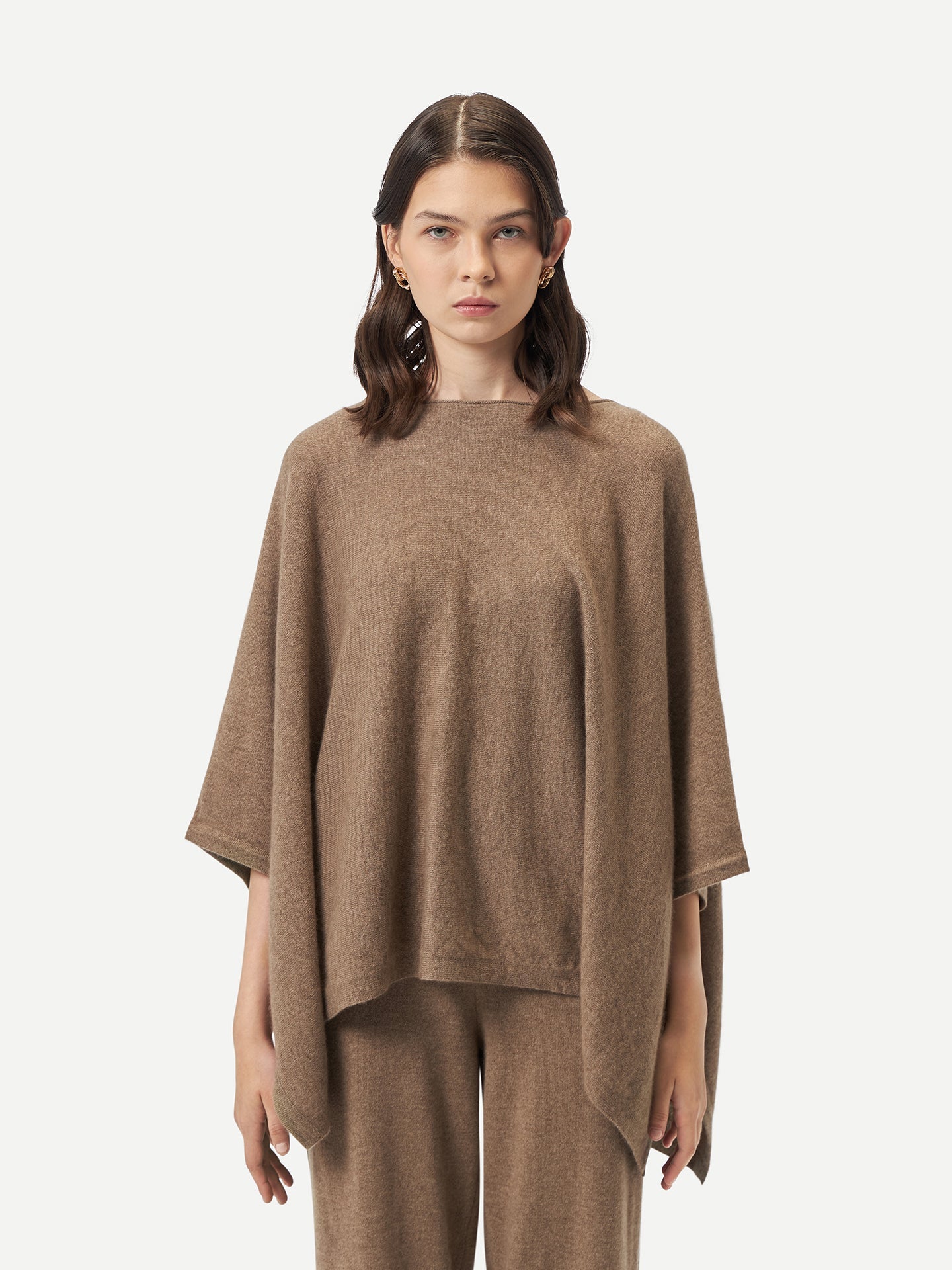 Poncho en cachemire de GOBI - A/H 2023 Taupe - Gobi Cashmere