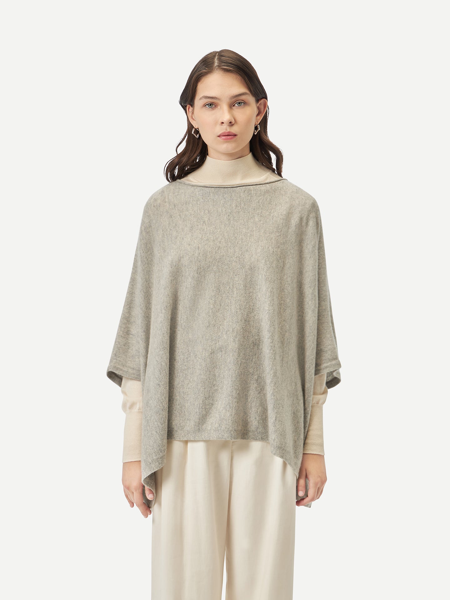 Poncho en cachemire de GOBI - A/H 2023 Gris - Gobi Cashmere
