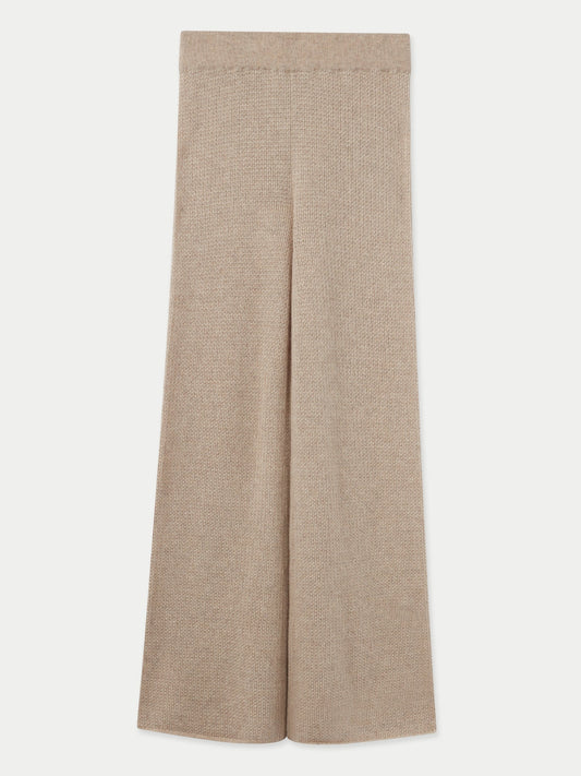 Giorgio Spina - Pantalon évasé en cachemire organique Taupe - Gobi Cashmere