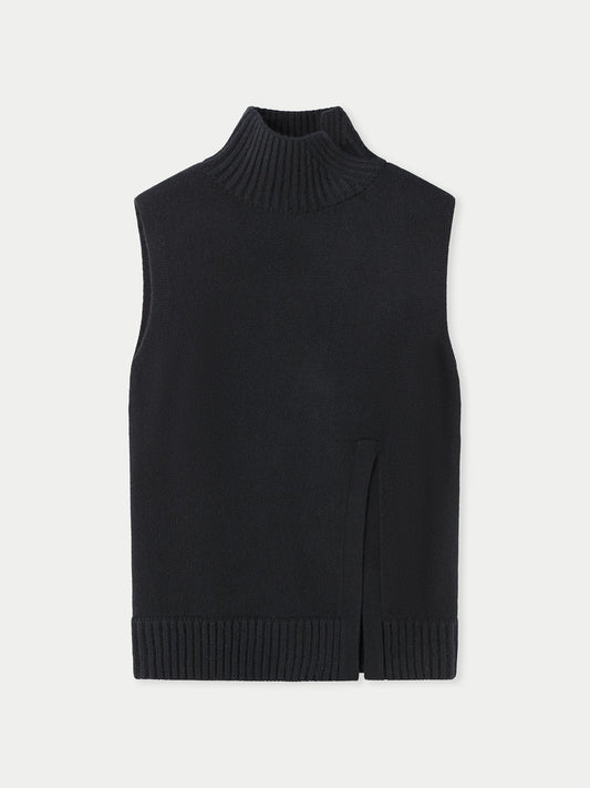 Gilet en cachemire à découpes Noir - Gobi Cashmere 