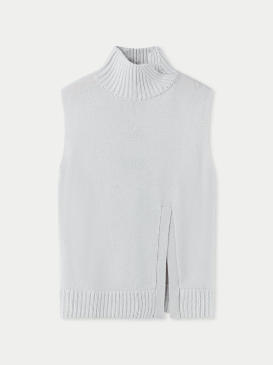 Gilet en cachemire à découpes Taupe - Gobi Cashmere 