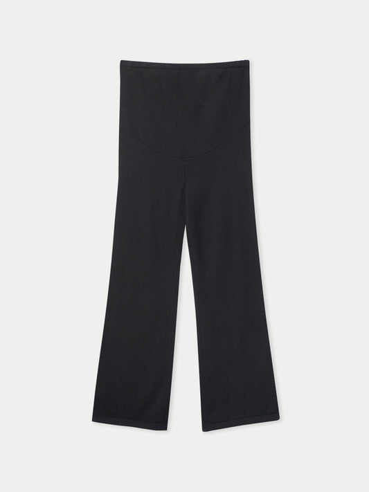 Pantalon de maternité à jambes larges en tricot de cachemire
