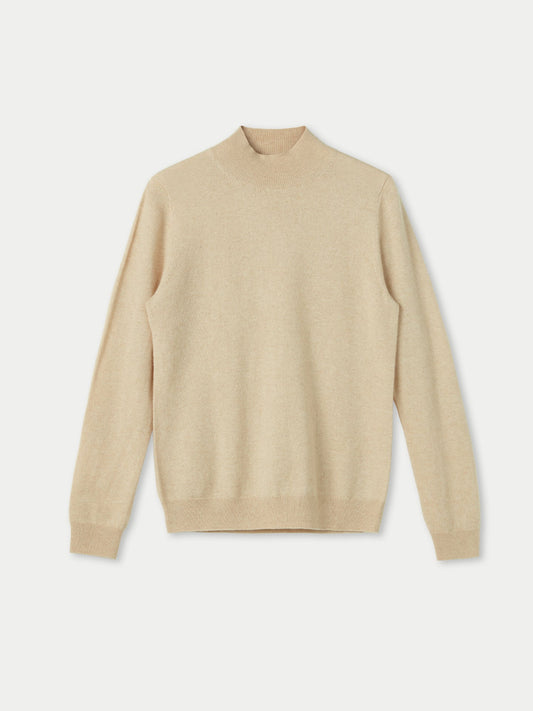 Pull col haut en Cachemire pour femmes Taupe - Gobi Cashmere