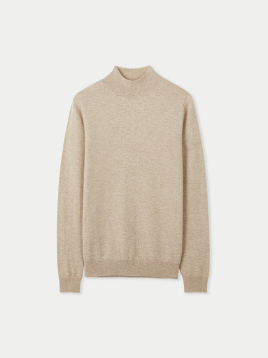 Pull col haut en Cachemire pour femmes Taupe - Gobi Cashmere
