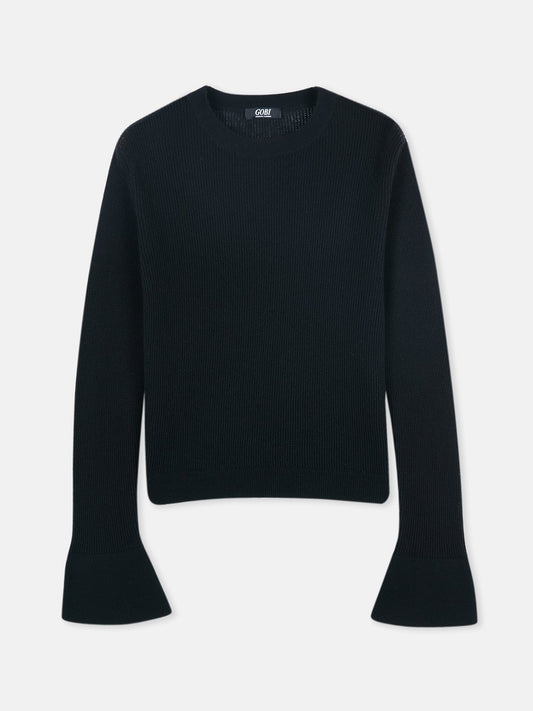 Pull à manches cloche en cachemire chaud | GOBI Cashmere