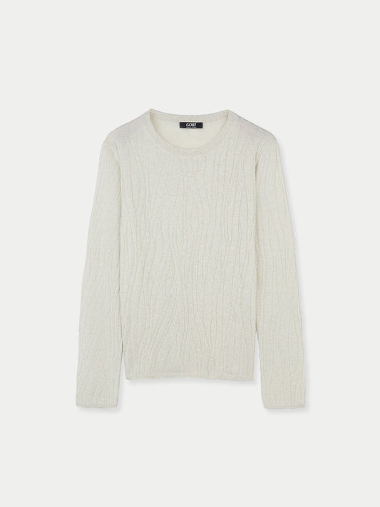 Pull en soie et cachemire avec fils argentés | GOBI Cashmere