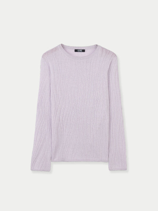 Pull en soie et cachemire avec fils argentés | GOBI Cashmere
