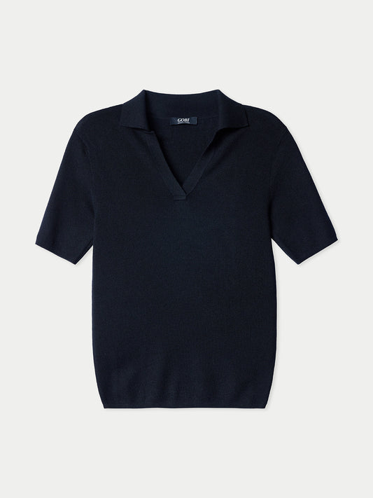 Polo en soie de cachemire pour femmes