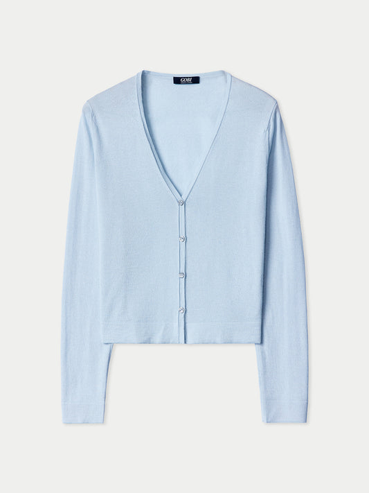 Cardigan léger en soie de cachemire