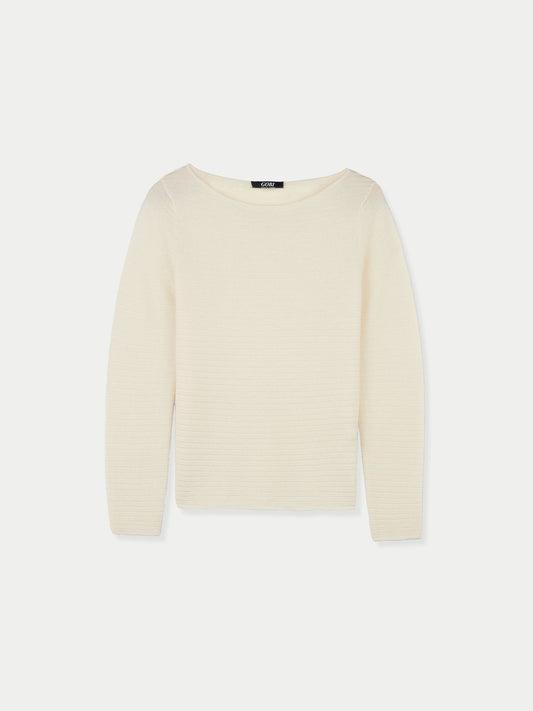 Pull côtelé en soie et cachemire luxueux | GOBI Cashmere