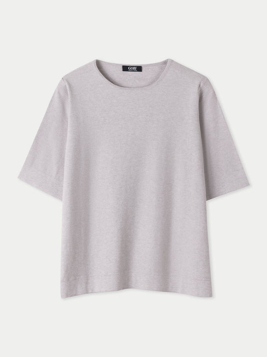 T-shirt boxy confortable et douillet Taupe | GOBI Cashmere 
