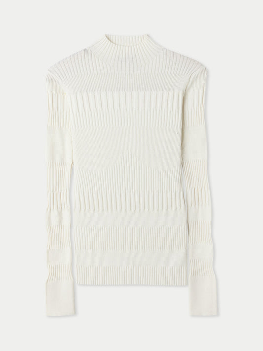 Top côtelé texturé élégant en cachemire | GOBI Cashmere