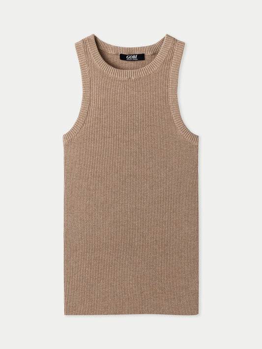 Débardeur côtelé de qualité pour femmes | GOBI Cashmere