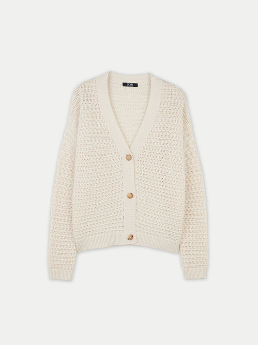 Cardigan en coton et cachemire confortable | GOBI Cashmere