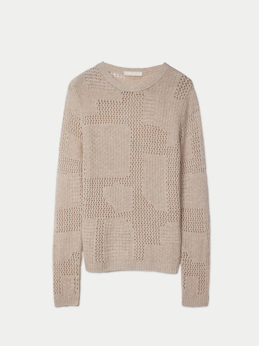 Organic Colour Textured Cashmere Sweater Couleur Organique