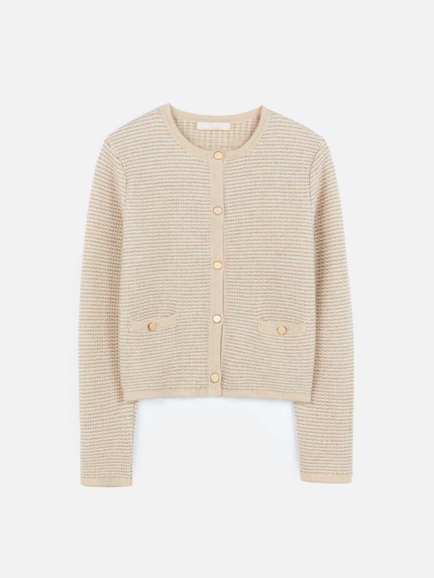 Responsible Jacquard Cashmere Cardigan | GOBi Cashmere