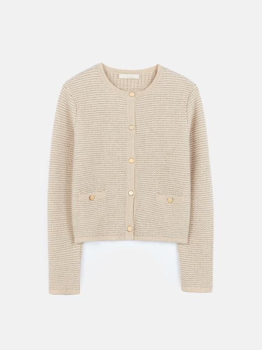 Responsible Jacquard Cashmere Cardigan | GOBi Cashmere