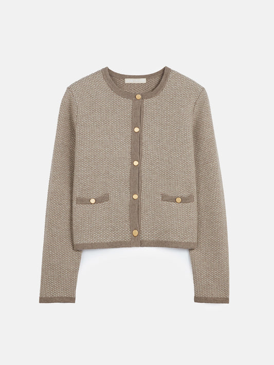 Responsible Jacquard Cashmere Cardigan | GOBi Cashmere