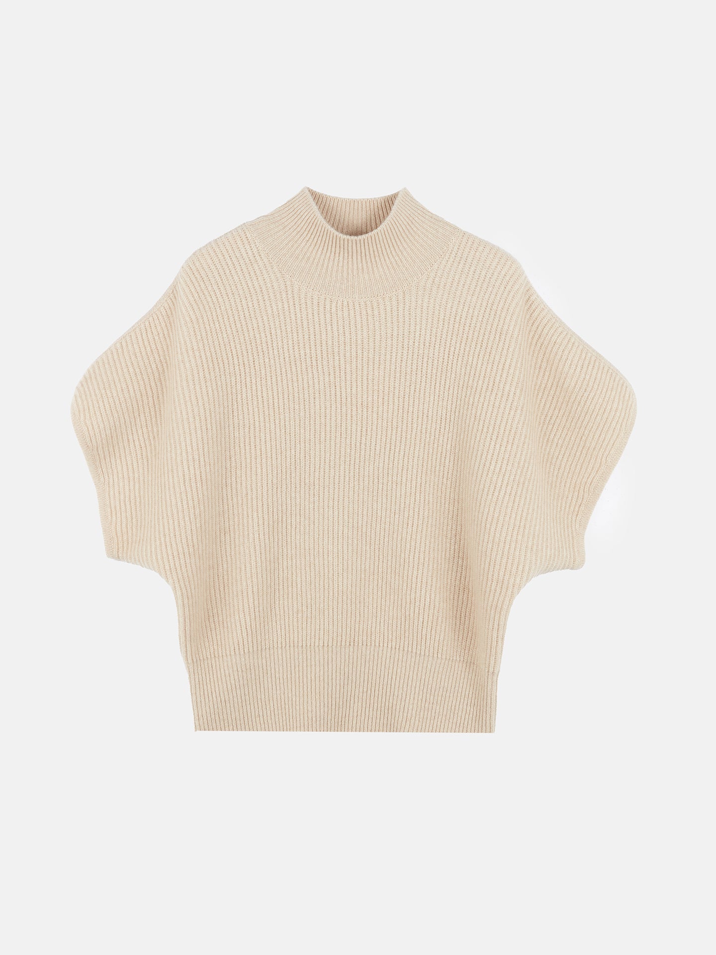 Responsible Cashmere-Col roulé à manches courte en cachemire