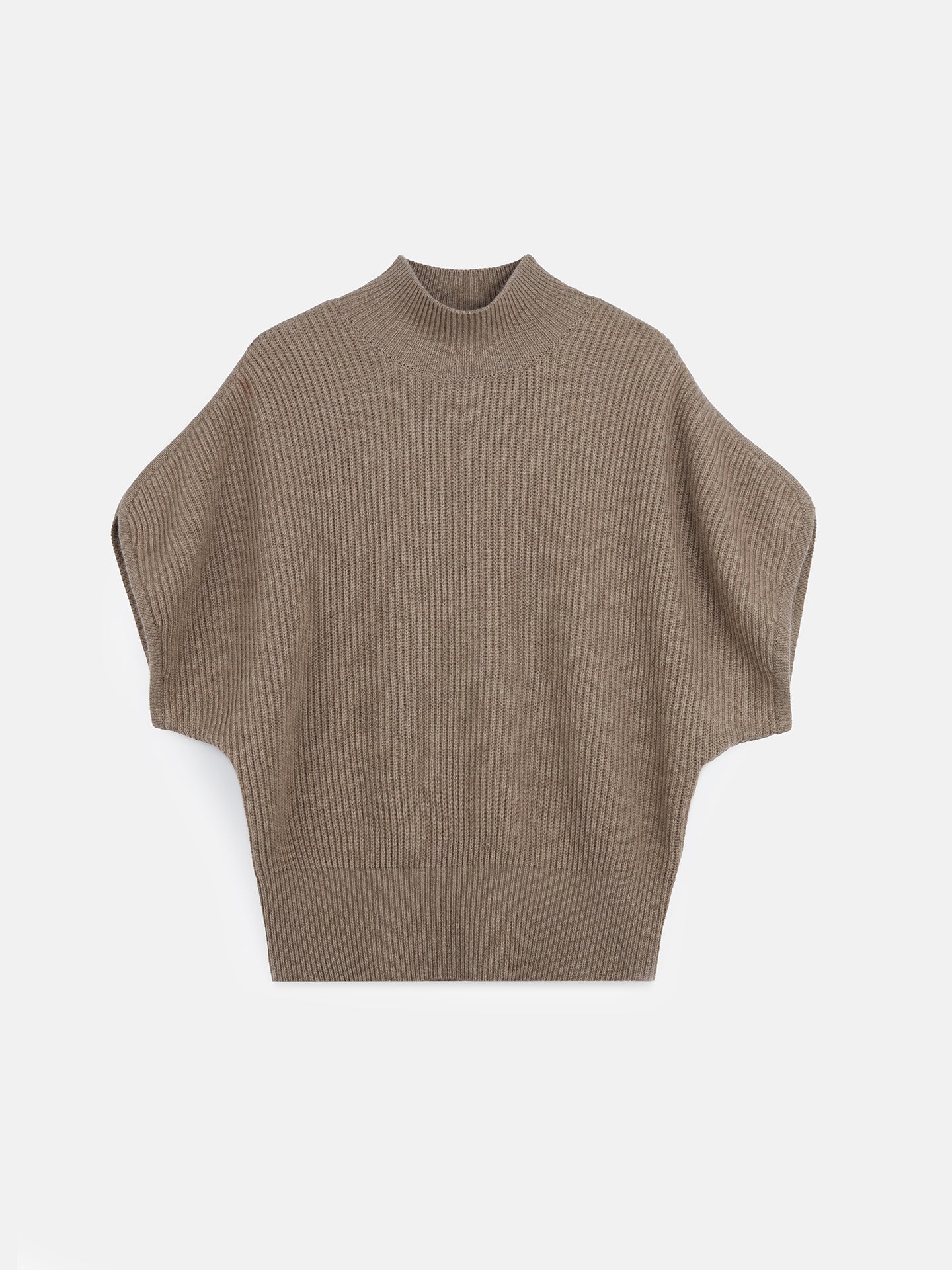 Responsible Cashmere-Col roulé à manches courte en cachemire