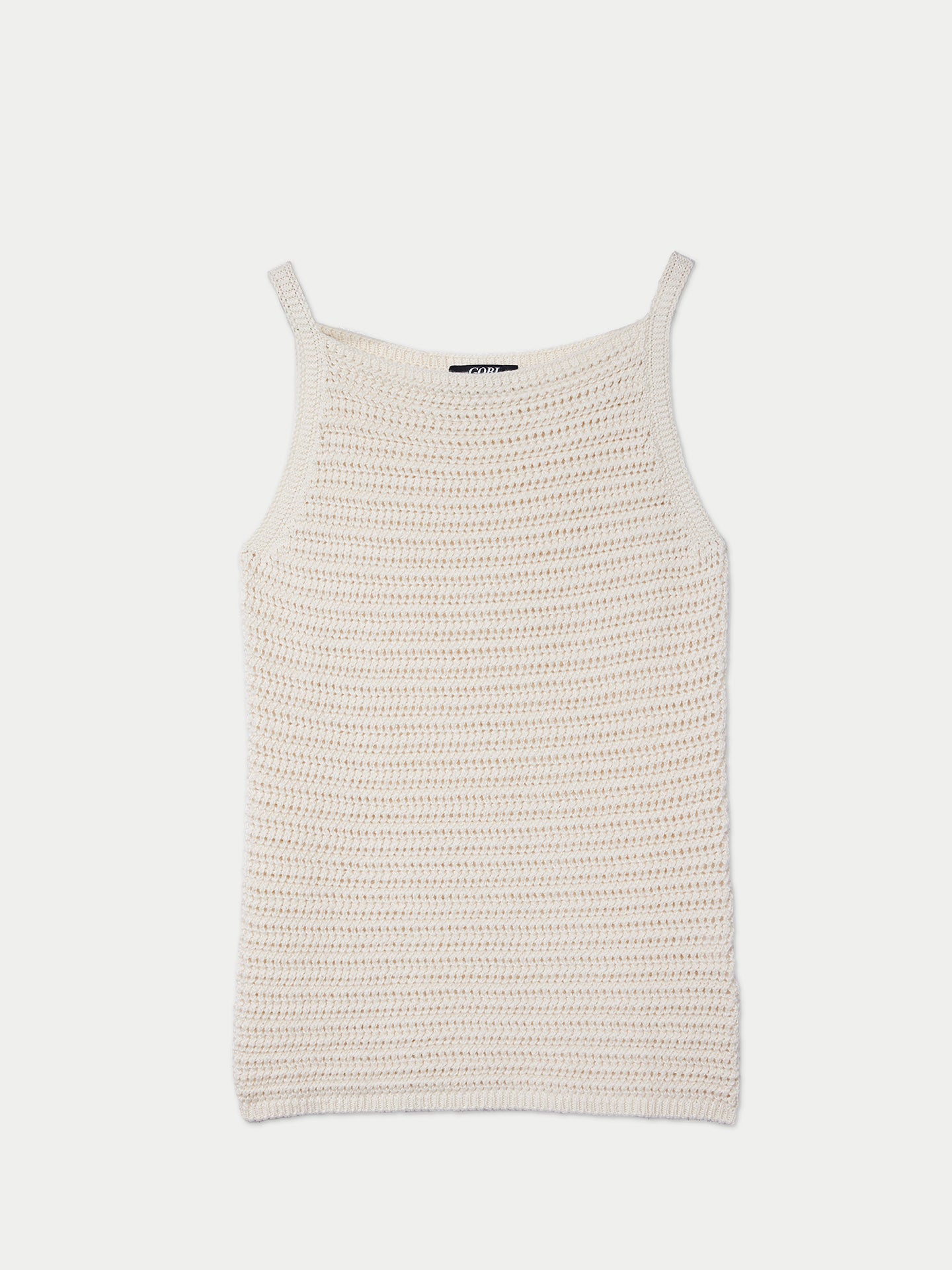 Women's Cotton Cashmere Tank Top Whisper White | GOBI Cashmere