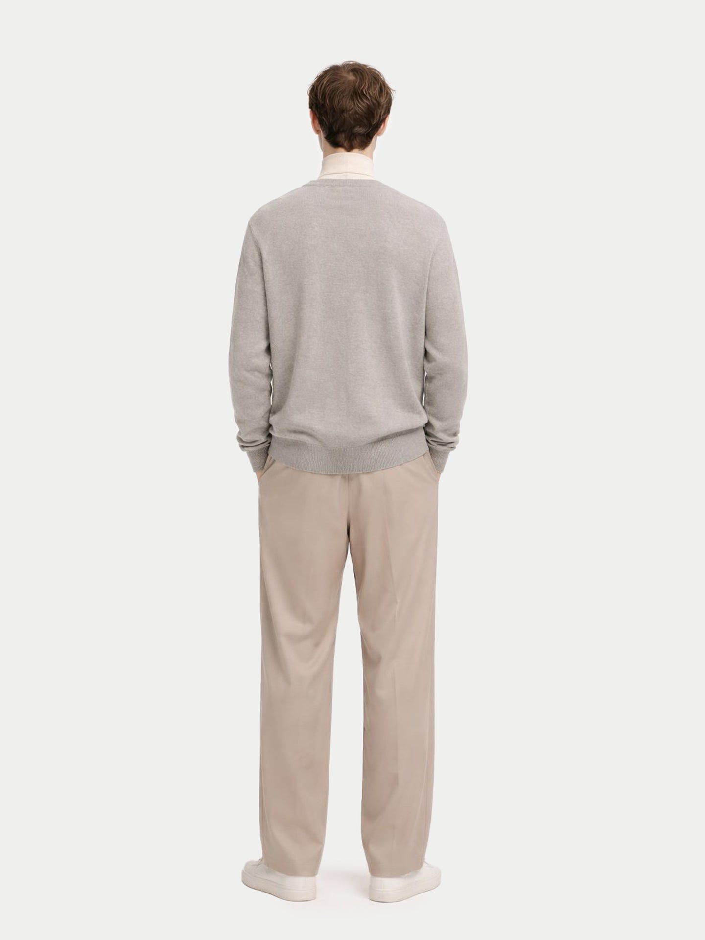 Cardigan col en V en cachemire Essential pour hommes