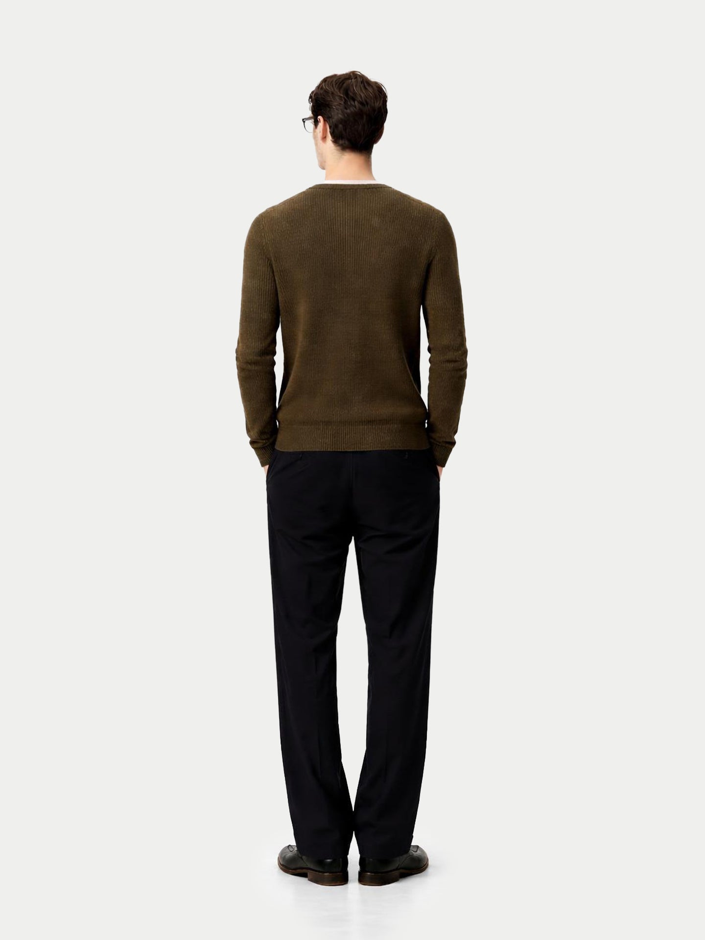 Pull en Cachemire Homme avec Tricot à Côtes