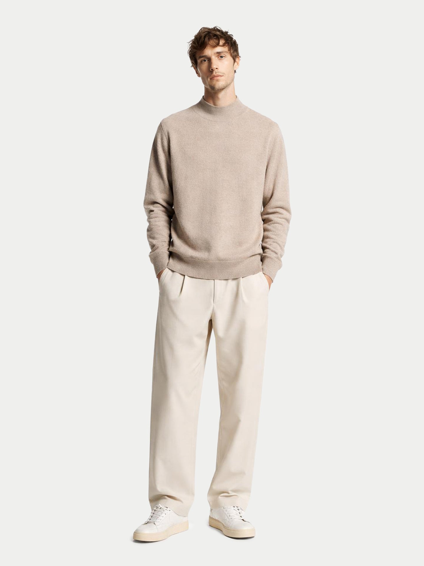 Pull col haut en cachemire Timeless pour hommes Couleur Organique