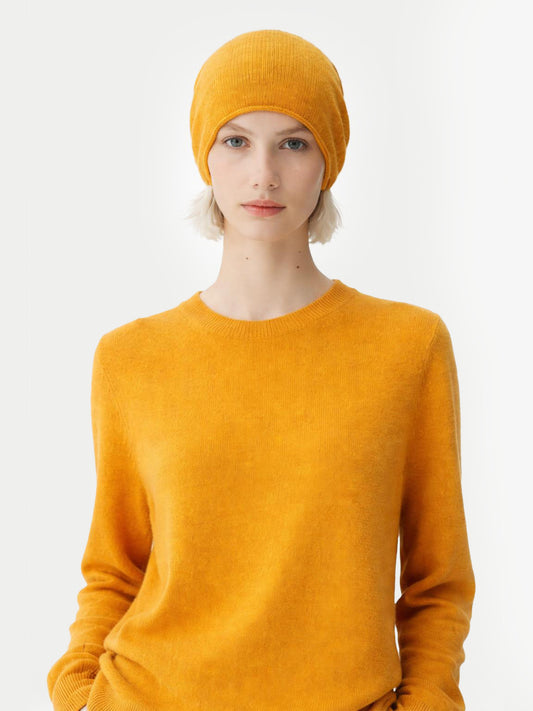 Ensemble pull et bonnet en cachemire Jonquille - Gobi Cashmere