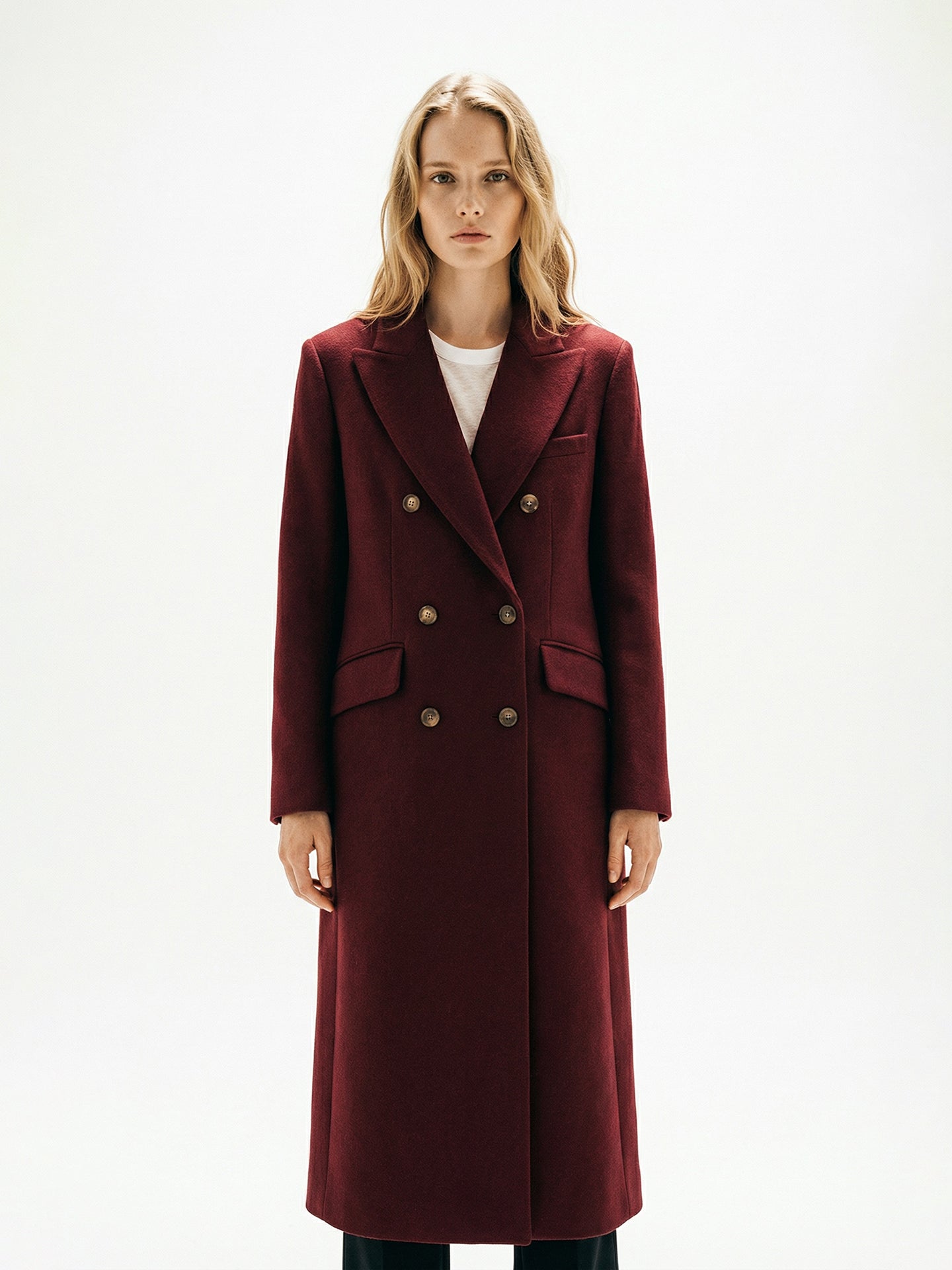 Manteau Long à Double Boutonnage