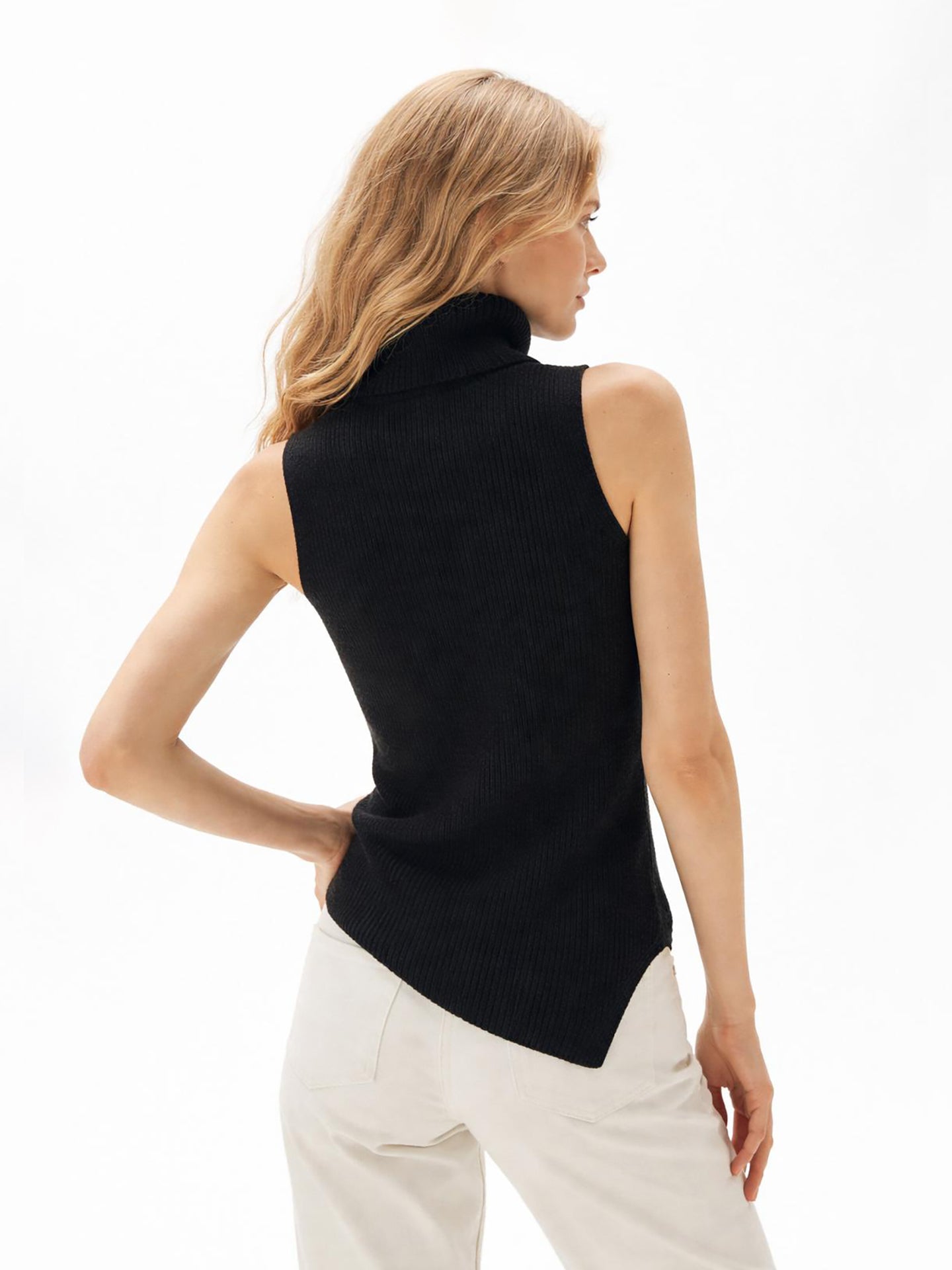 Gilet en Cachemire à Col Roulé
