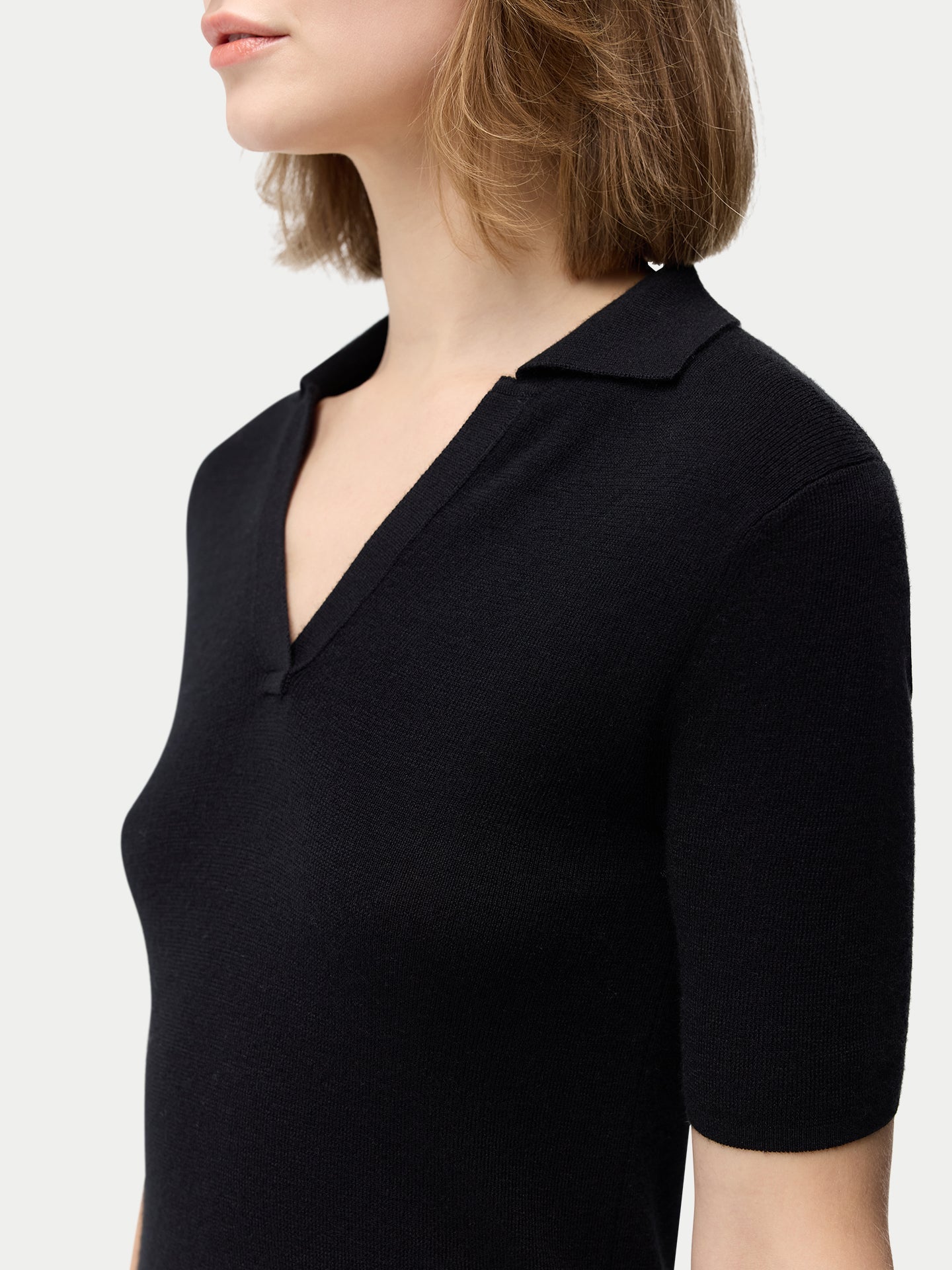 Polo en soie de cachemire pour femmes