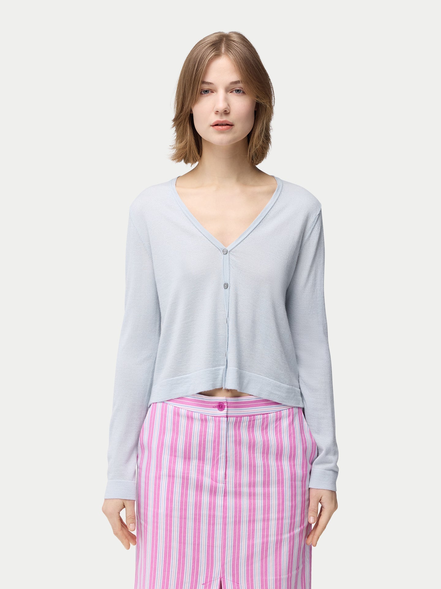 Cardigan léger en soie de cachemire
