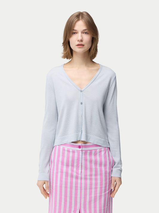 Cardigan léger en soie de cachemire