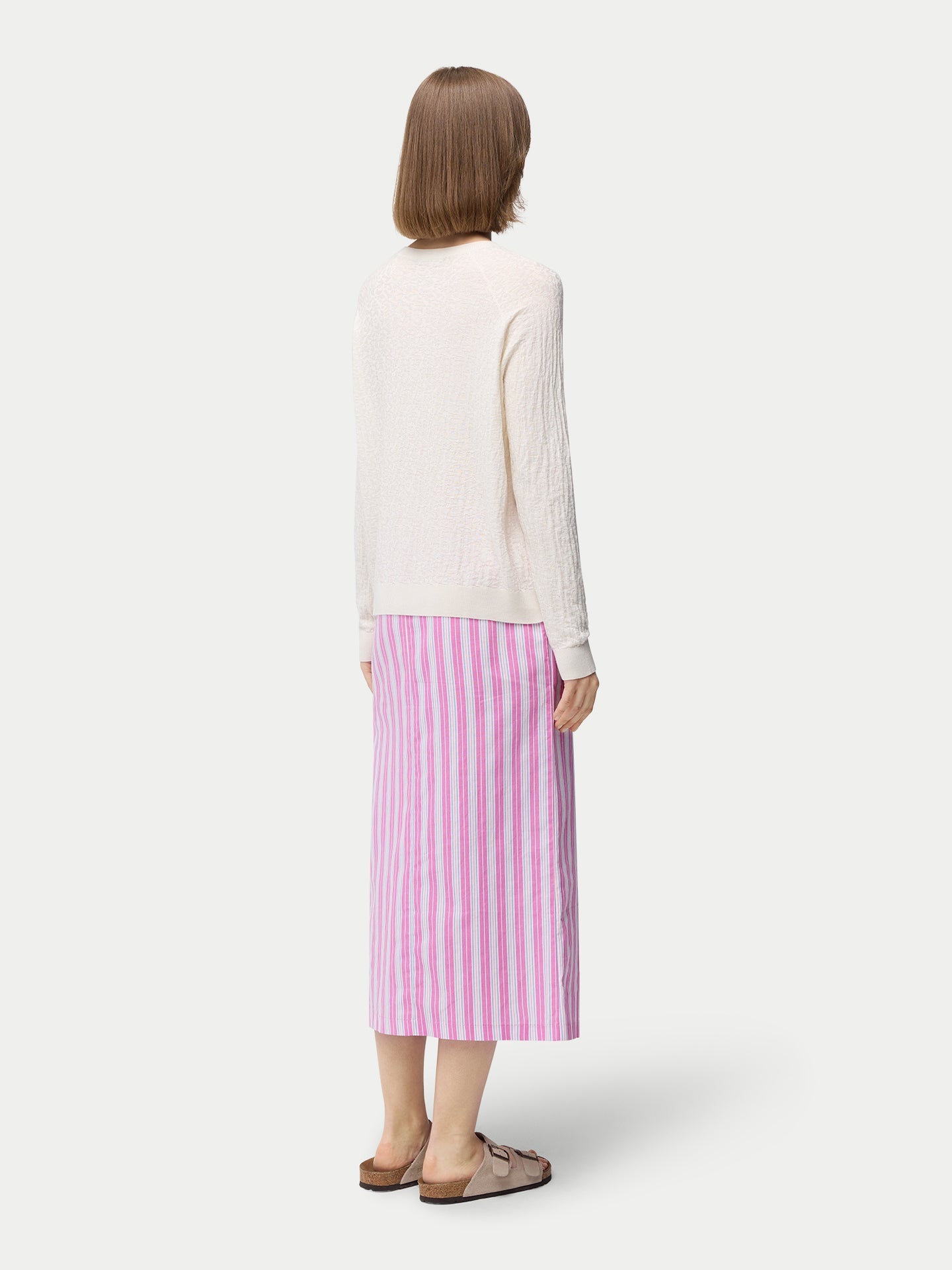 Pull en soie et cachemire texturé