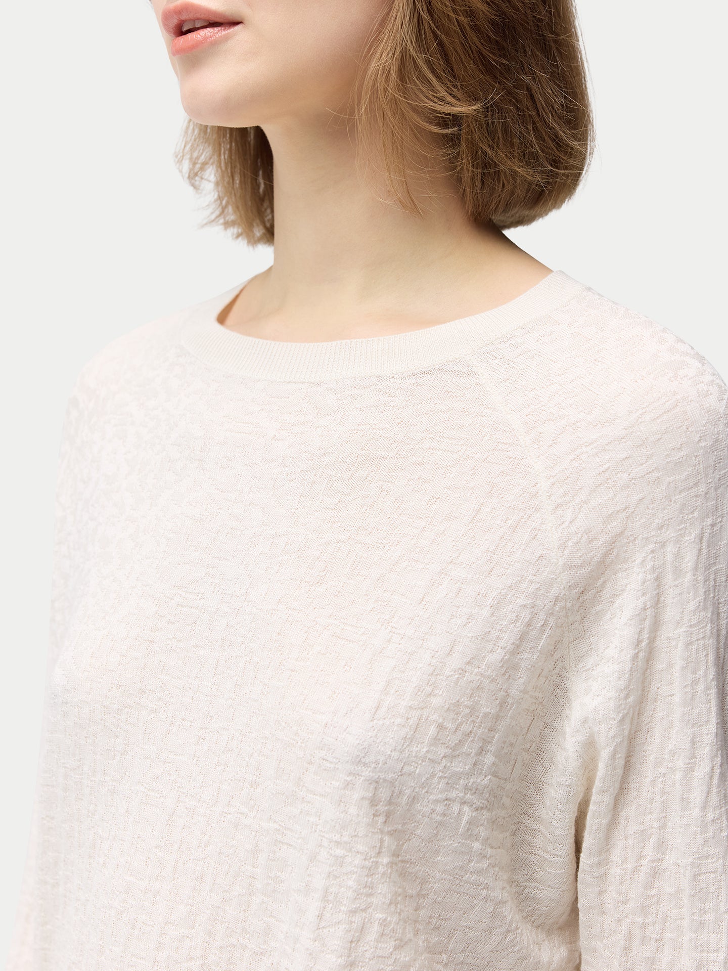 Pull en soie et cachemire texturé