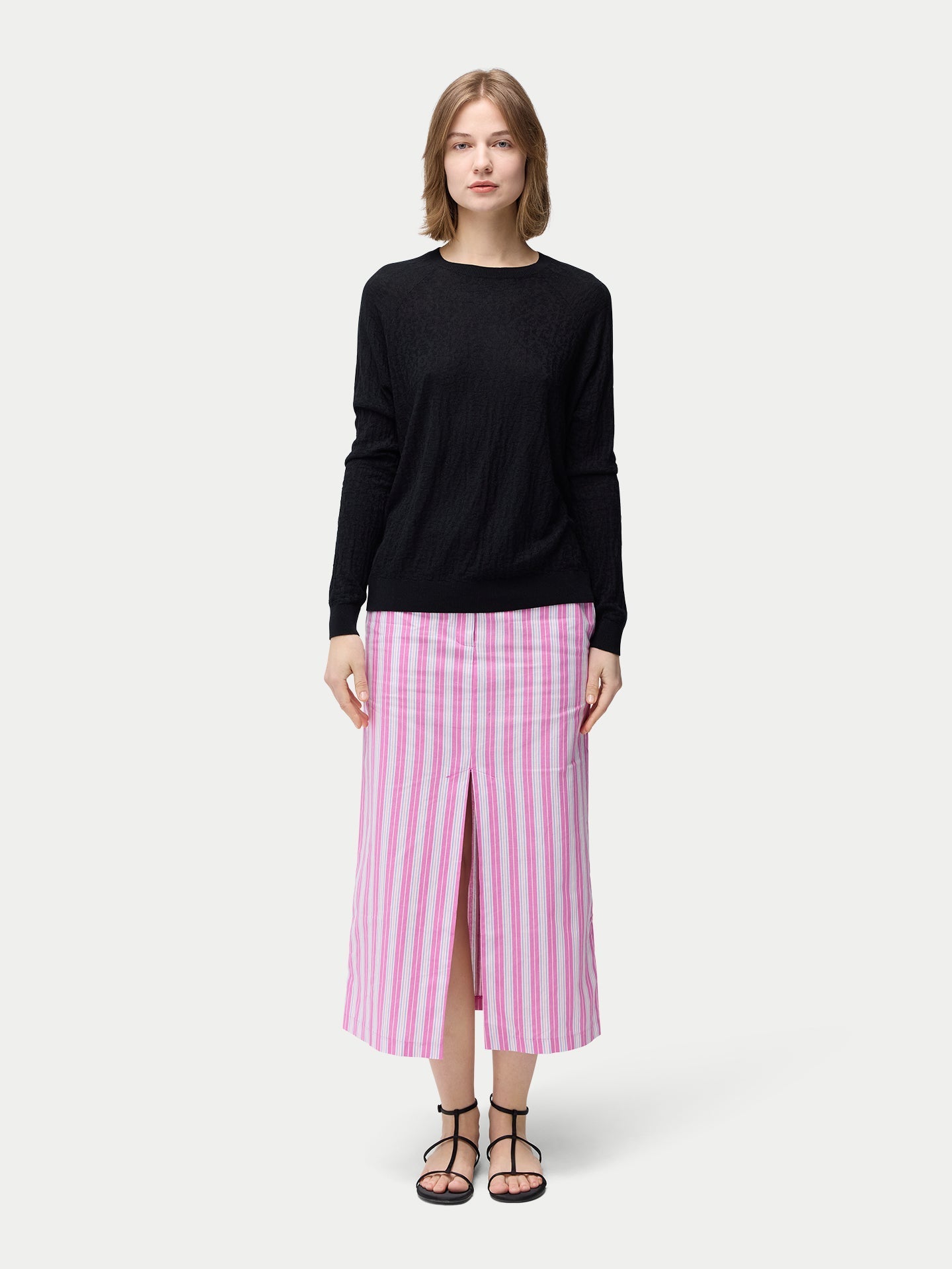 Pull en soie et cachemire texturé