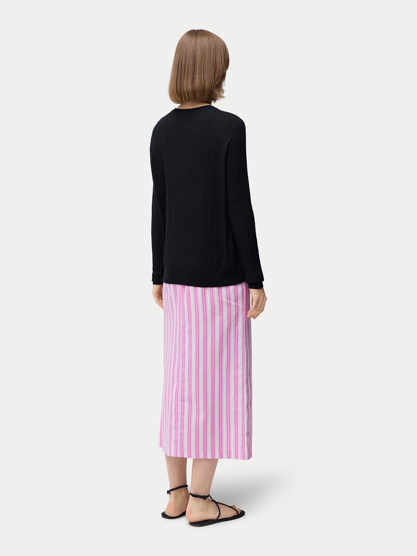 Pull en soie et cachemire texturé