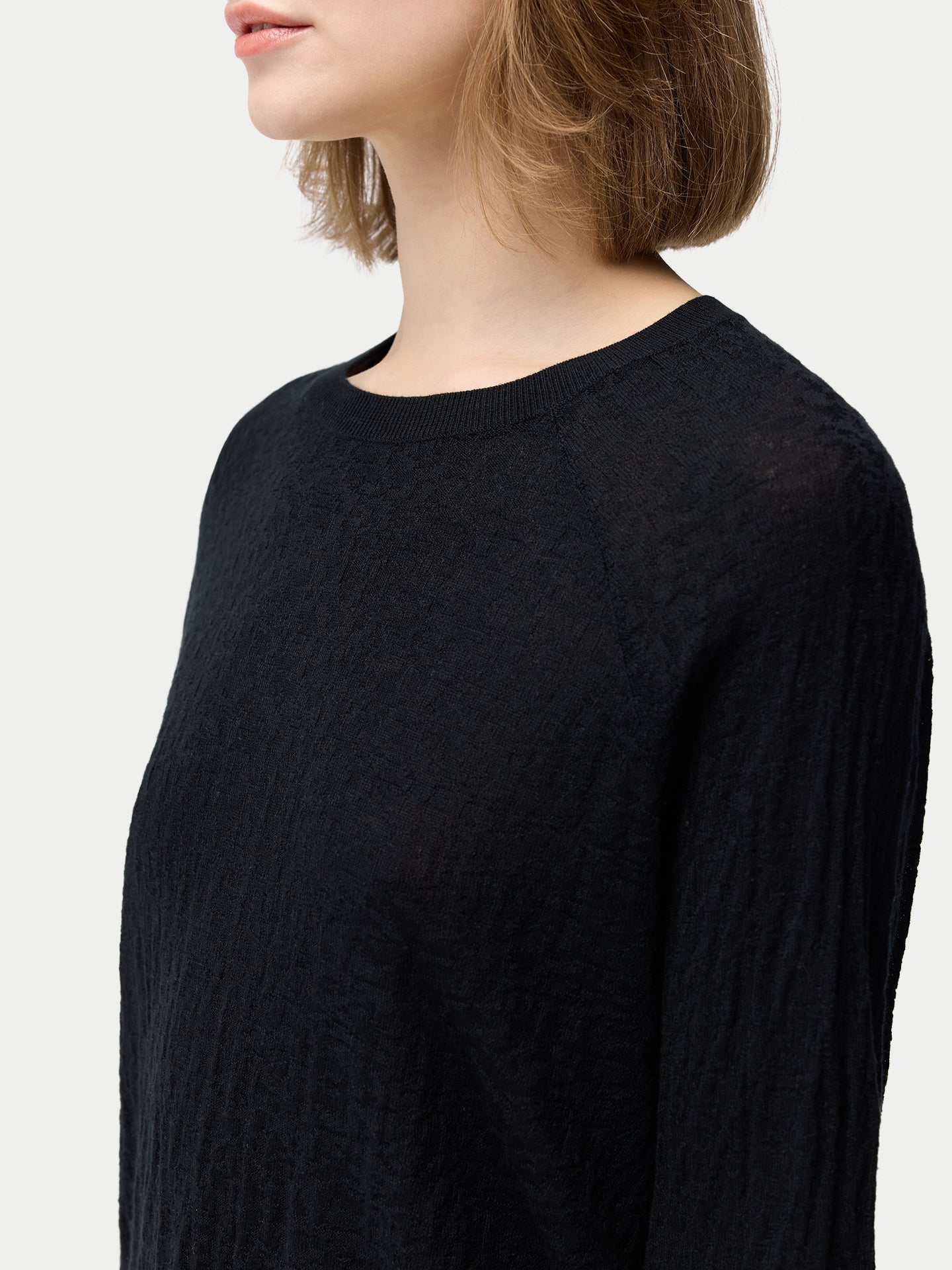Pull en soie et cachemire texturé