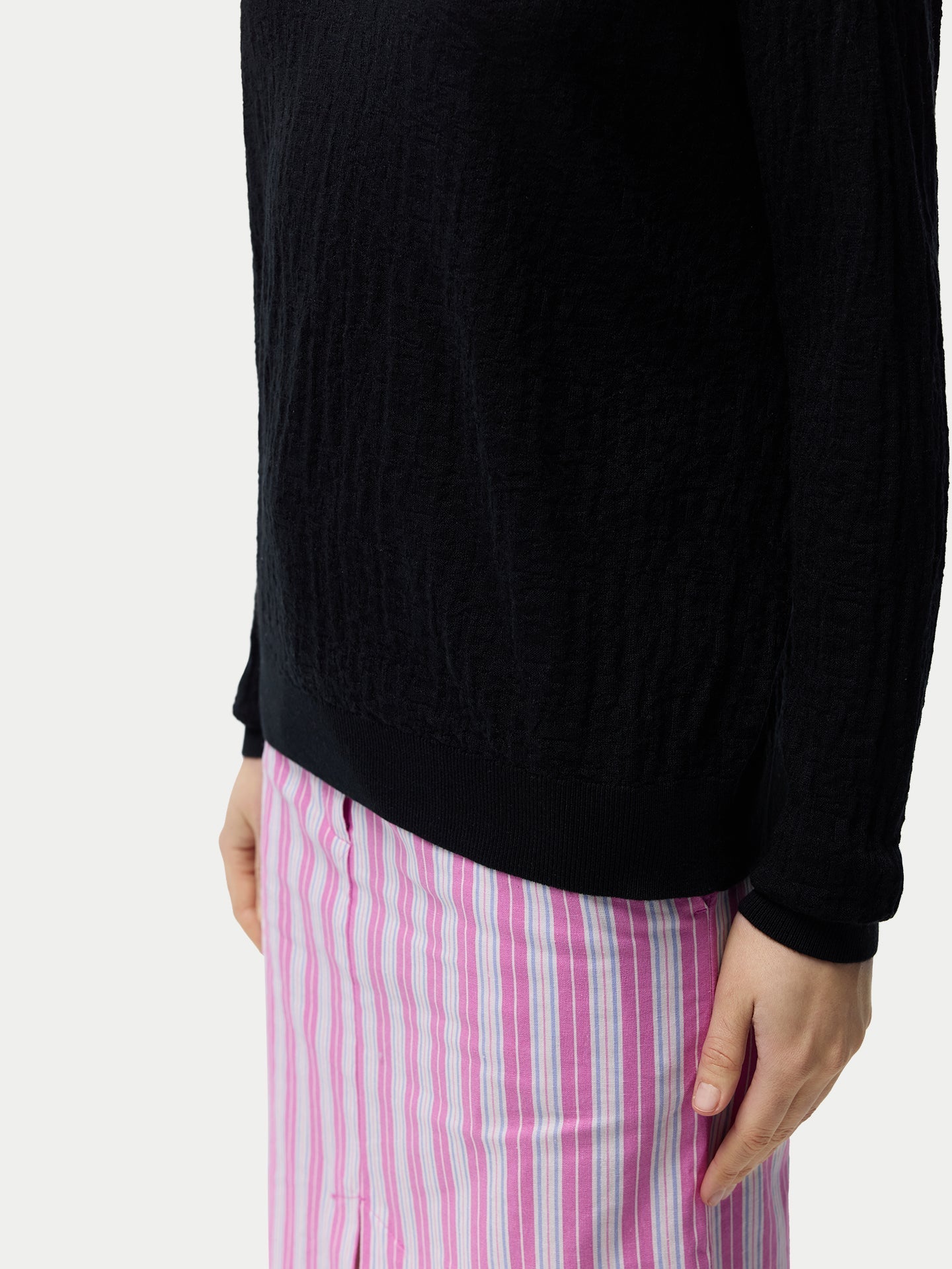 Pull en soie et cachemire texturé