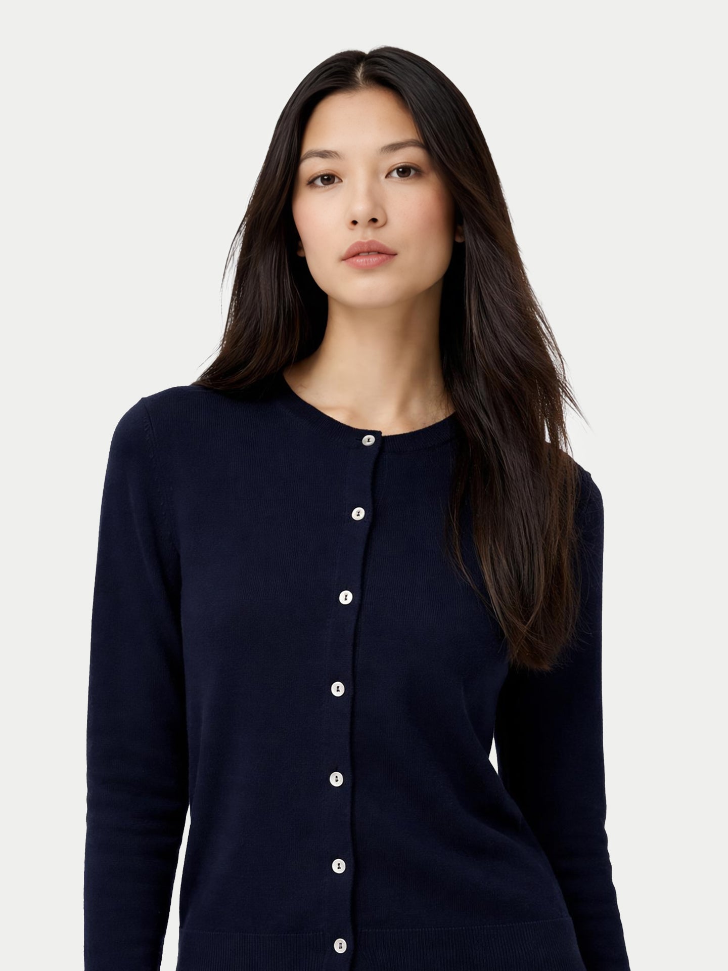 Cardigan col rond en cachemire Essential pour femmes