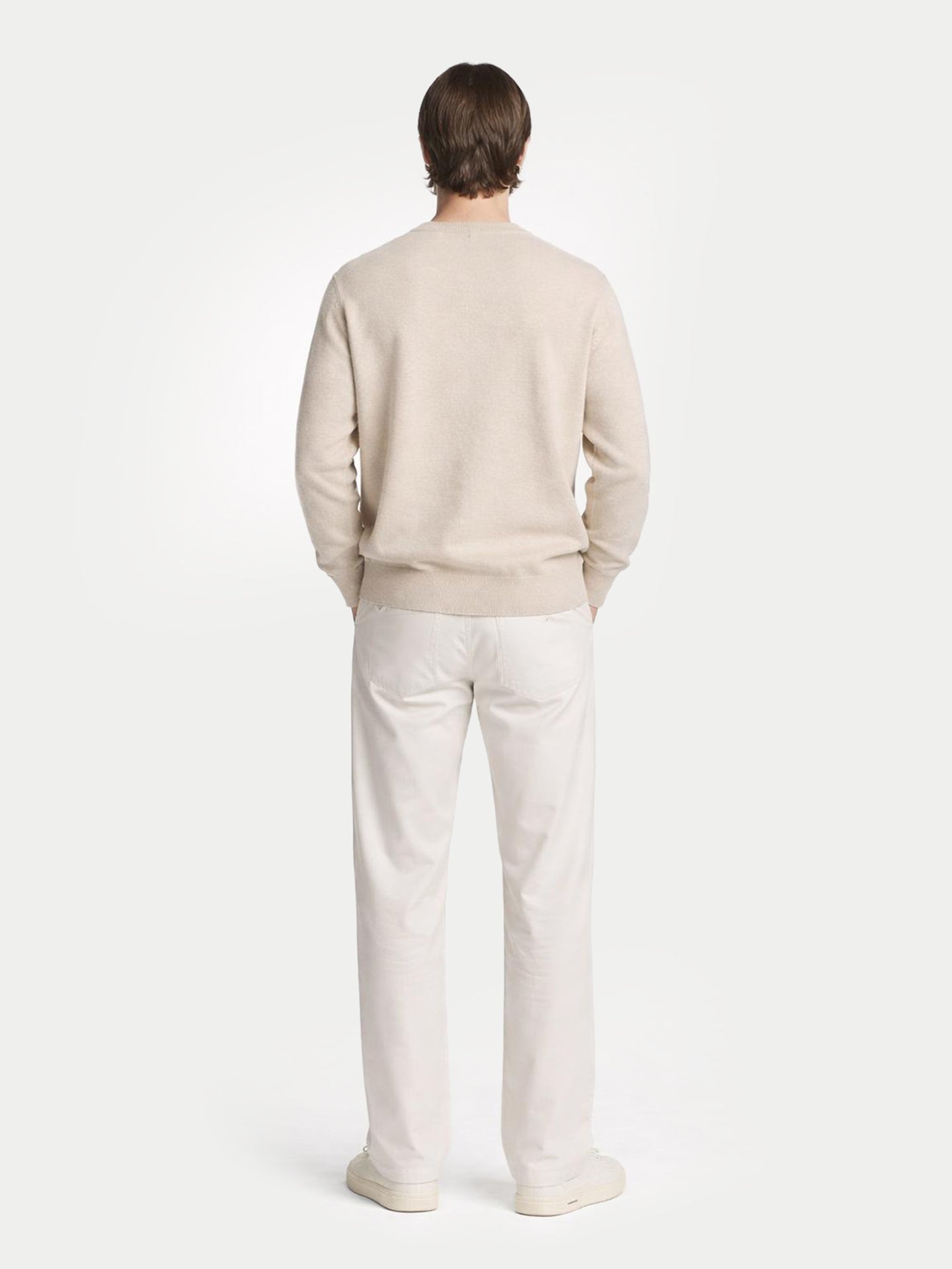 Pull col rond en cachemire Essential pour hommes Couleur Organique