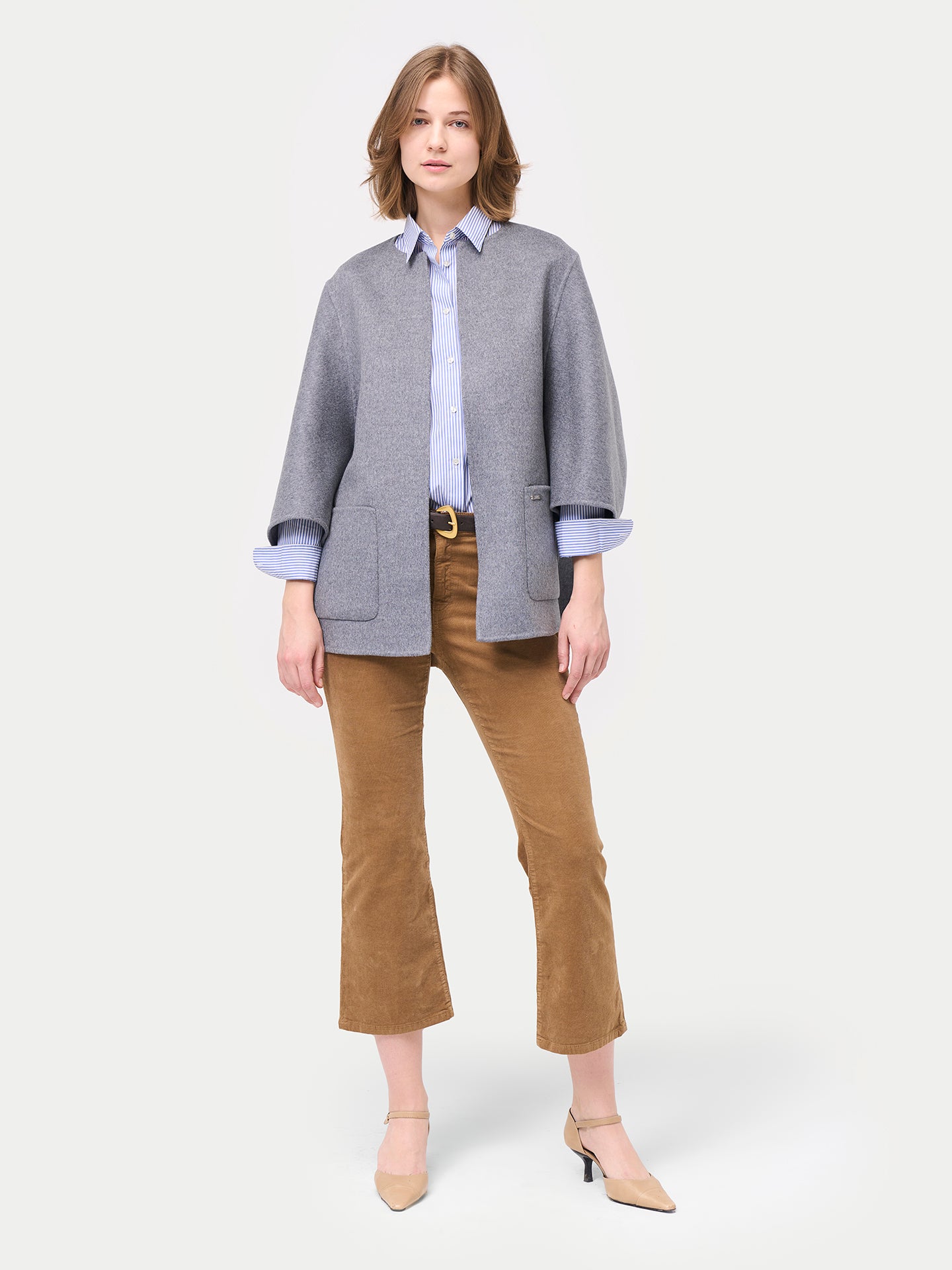 Veste Poncho en cachemire avec poches | GOBI Cashmere