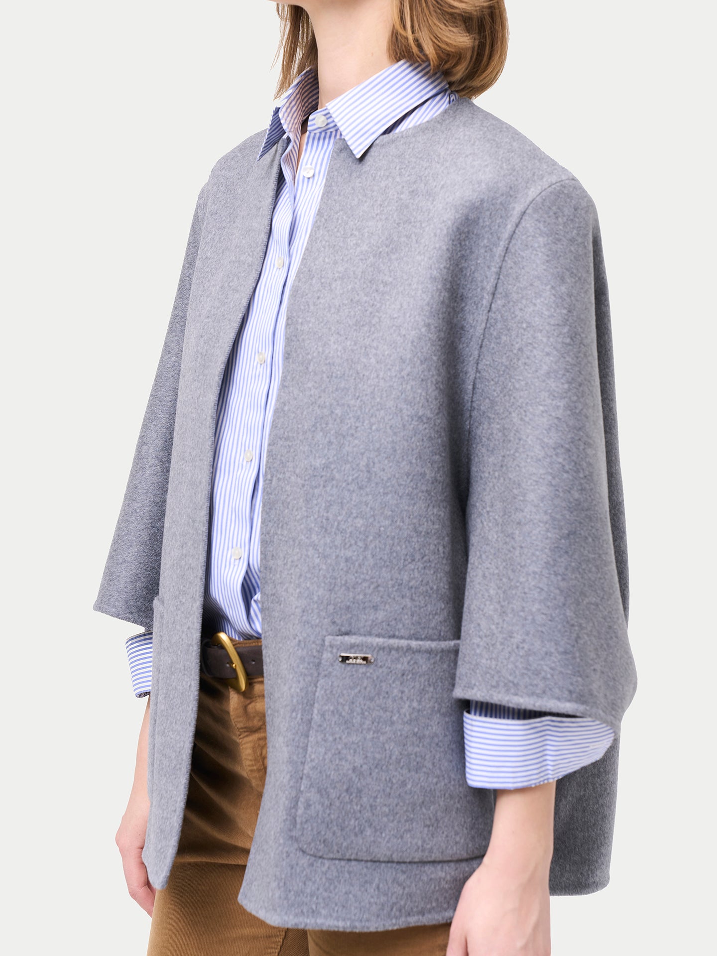 Veste Poncho en cachemire avec poches | GOBI Cashmere