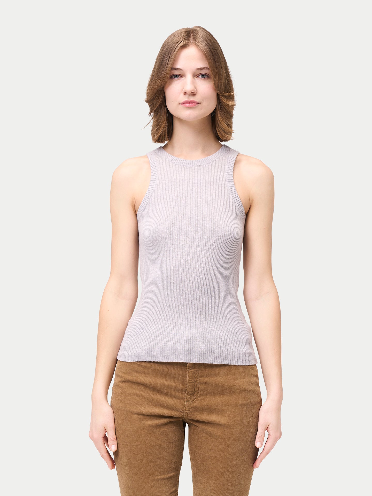 Débardeur côtelé de qualité pour femmes | GOBI Cashmere