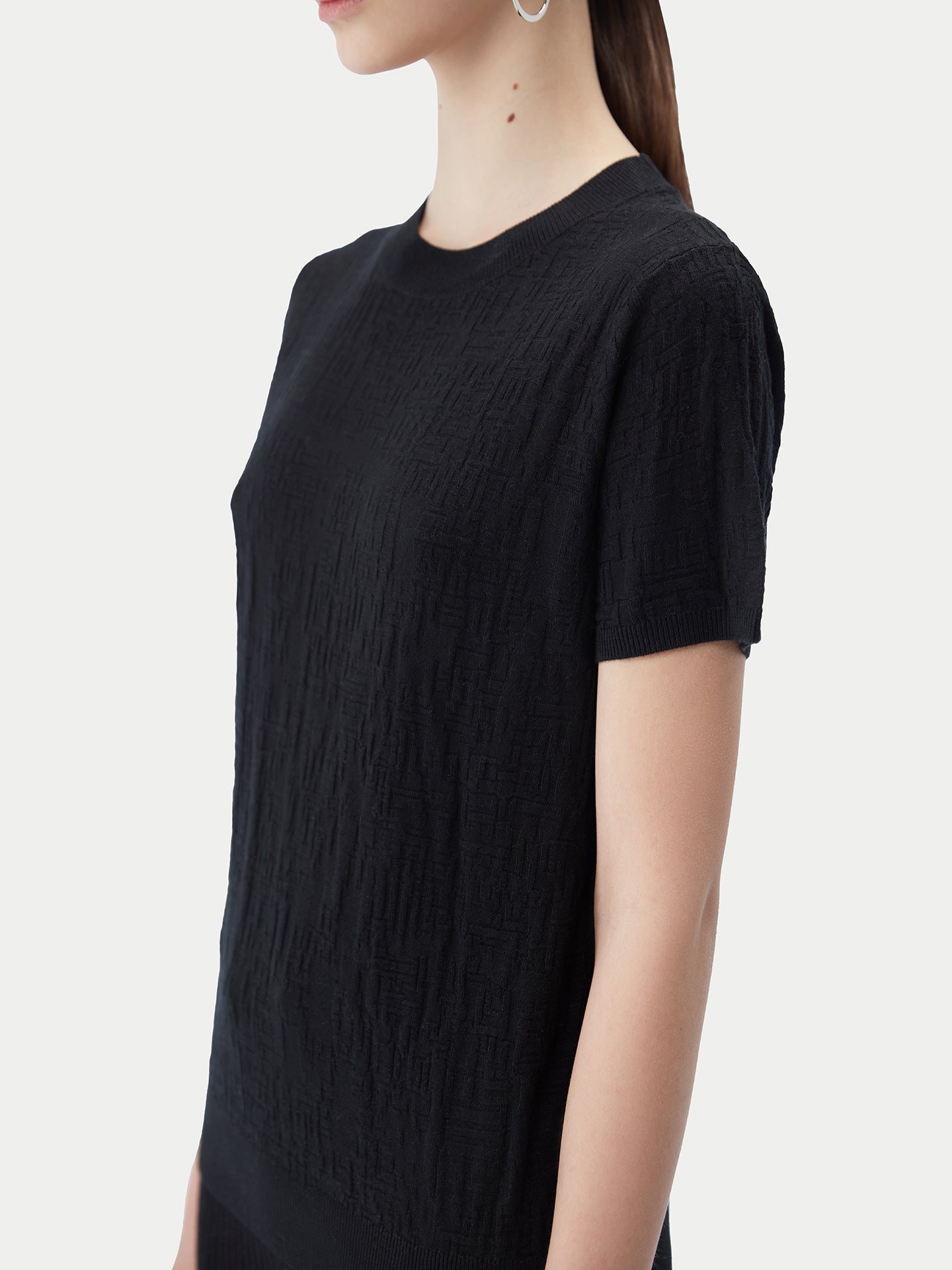 T-Shirt en soie et cachemire