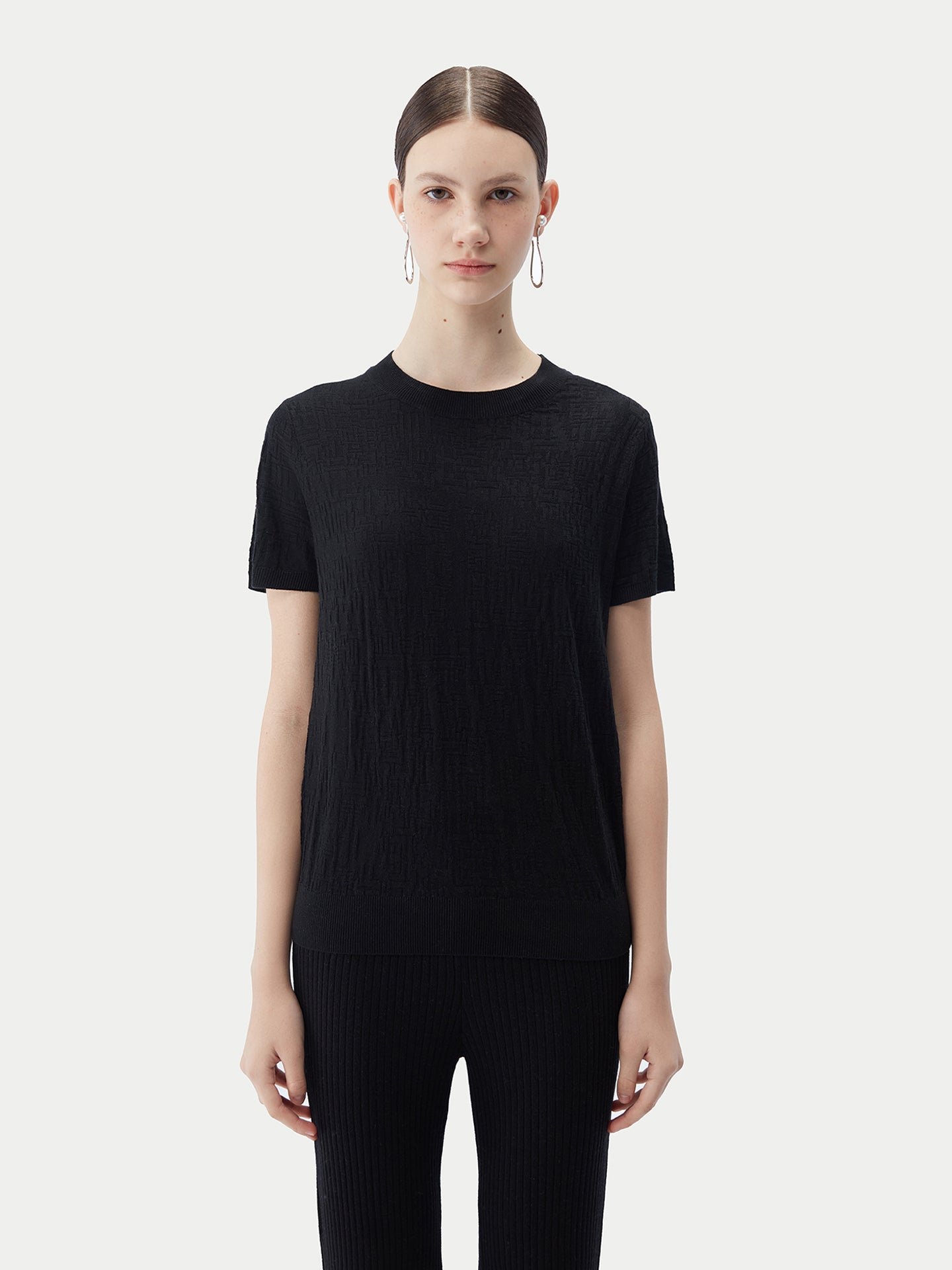 T-Shirt en soie et cachemire
